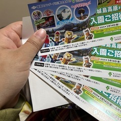 値下げ！！城島後楽園遊園地の無料入園券4枚！