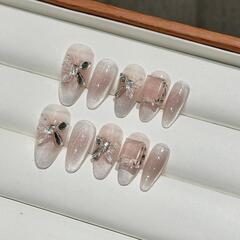 ピンク系ネイルチップセット Sの画像