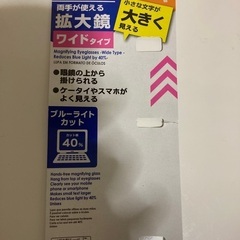 譲ります。ハズキルーペと拡大鏡の画像