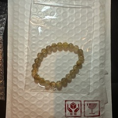 未使用品　ルチルブレス、リビアングラスブレスの画像