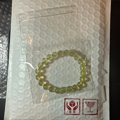 未使用品　ルチルブレス、リビアングラスブレスの画像