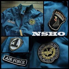【新品】★Air Force★薄手フライトジャケット★ナイロンMA1タイプ★ブルゾン★2XLか4XL★青系の画像