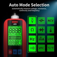 BSIDE デジタルマルチメーターテスター電気式アンプメーター6000カウントの画像