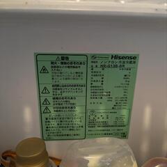 Hisenseの2ドア冷蔵庫　2021年製の画像