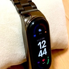 スマートウォッチ Xiaomi Mi Smart Band 6 グローバル版 (ブラック) 黒メタルバンド付きの画像