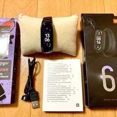 スマートウォッチ Xiaomi Mi Smart Band 6 グローバル版 (ブラック) 黒メタルバンド付きの画像