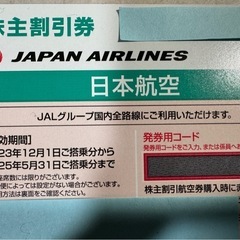 【JAL】株主優待券（搭乗半額券）6枚*株主優待 1冊 *2025年5月31日迄 の画像