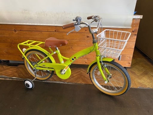 【美品】補助輪付き16インチ自転車　子供用　イエロー
