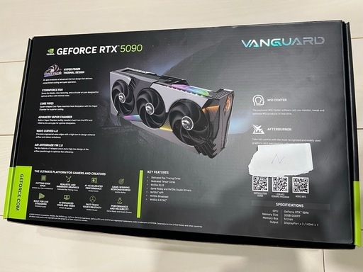 パソコン MSI GeForce RTX 5090 VANGUARD SOC