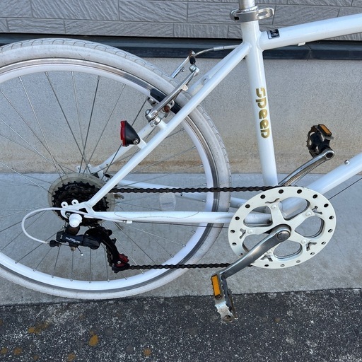 【男女兼用】ホワイト-クロスバイク 楽天市場】クロスバイク シマノ6段変速搭載 700×28c |軽量 自転車