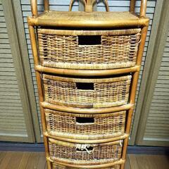 藤家具　藤製ランドリーチェスト　収納