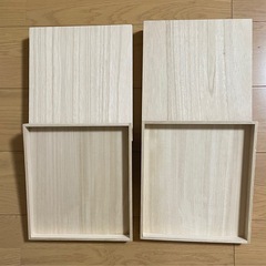 ジャン＝ポール・エヴァンのチョコレート缶とじゃばらっ粉缶と木製の箱それそれ2個ずつの画像