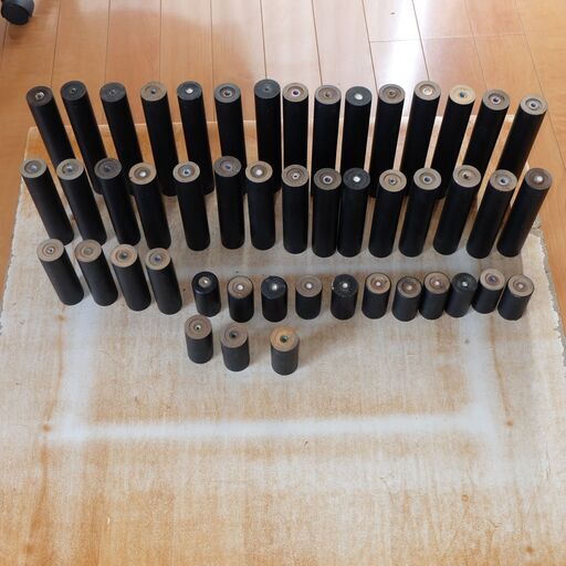 柱 48本セット M8ボルト用 黒 ブラック 木製 天然木 組み立て 自作 DIY 棚 ラック