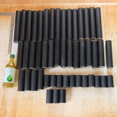 柱 48本セット M8ボルト用 黒 ブラック 木製 天然木 組み立て 自作 DIY 棚 ラックの画像