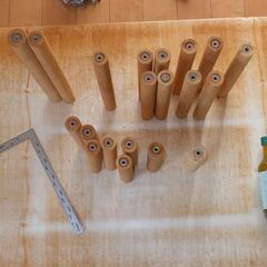 柱 20本セット M8ボルト用 ナチュラル 木製 天然木 組み立て 自作 DIY 棚 ラックの画像