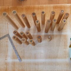 柱 20本セット M8ボルト用 ナチュラル 木製 天然木 組み立て 自作 DIY 棚 ラックの画像