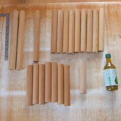 柱 20本セット M8ボルト用 ナチュラル 木製 天然木 組み立て 自作 DIY 棚 ラックの画像