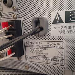 貴重！カセットテープが聴けるミニコンポ。本体はKENWOODで、スピーカーはONKYOです。の画像