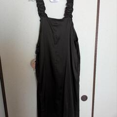 (新品)しまむら×yumi フリルワンピース[濃茶・L]の画像