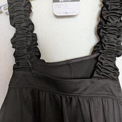 (新品)しまむら×yumi フリルワンピース[濃茶・L]の画像