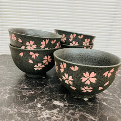 ✨食卓を華やかに✨サクラ柄の腕　5点セット