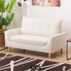 ローソファにもなるコンパクトソファ(ニトリ)の画像