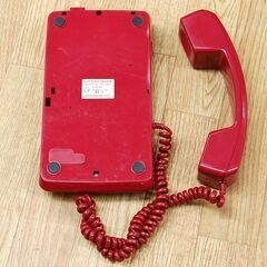 ジャンク扱い 昭和レトロ 電話機 レッド NTT 800P形新親子電話装置 PC-1PDTEL「タテ」 日本電信電話株式会社 赤 札幌市 清田区 平岡の画像