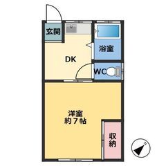 【初期費用火災保険と日割のみ！】✨審査No.1　駅近　1DK　バ...