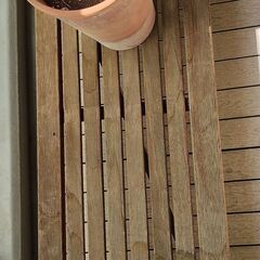 ベランダの植木鉢台とかに