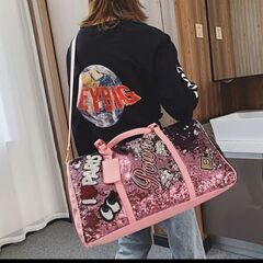 新品★キラキラボストンバッグ★ピンク