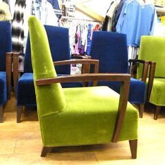 ラウンジチェア AD CORE DEVICE NEO CLASSICO 木製アーム グリーン系 モダンデザイン家具 札幌市厚別区 厚別店の画像