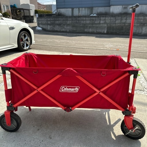Coleman 赤 キャリーカートテーブルセット Coleman 赤 キャリーカートテーブルセット アウトドアワゴン