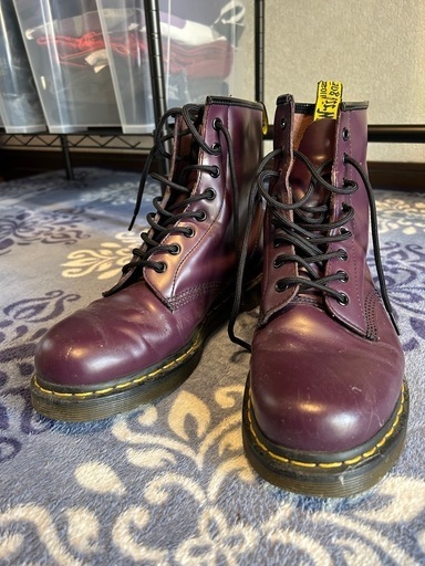 Dr.Martens 紫 8ホール ブーツ