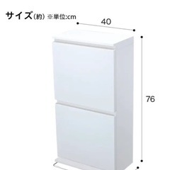 ニトリ　分別ダストボックス ワイド (ペダル2段 40Lの画像