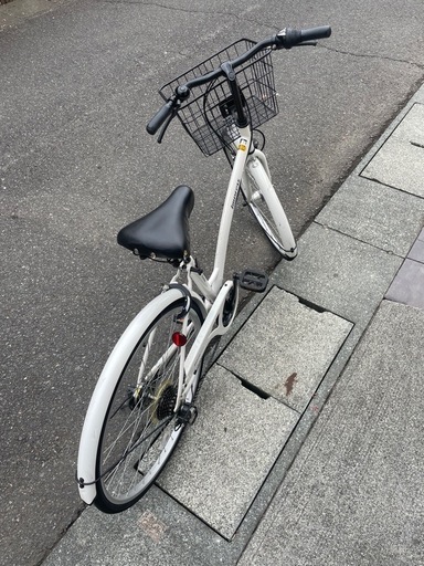 自転車　26インチ　白色