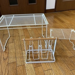 グラスホルダー 水切り　棚 キッチン下収納