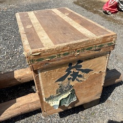 茶箱 大型 木箱 木製 収納箱 川根銘茶 太田園 昭和レトロ 衣...