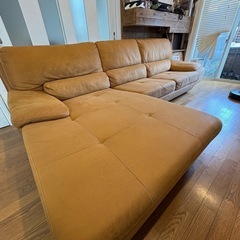 リラックスファーム　レザーテックス  大きいソファーの画像