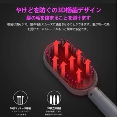 新品、お値打ちですよ！ヘアアイロン　ストレートヘアブラシの画像