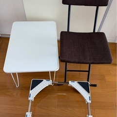 【3点セット】折りたたみ椅子･折りたたみ机･洗濯機台の画像
