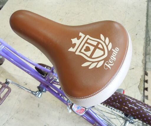 AVIGO REGALO 22インチ 子供用自転車 トイザらス カゴ付き カギ2本あり パープル/ブラウン 札幌市東区 新道東店