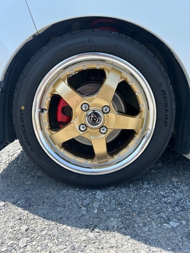 早い者勝ち！新品同様25年製造ダンロップ ルマン5 165/55r15 5本スポークゴールドホイール