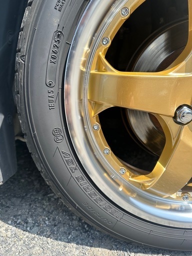 早い者勝ち！新品同様25年製造ダンロップ ルマン5 165/55r15 5本スポークゴールドホイール