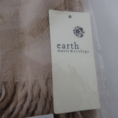 earth music&ecology (アースミュージックアンドエコロジー) マフラー チェック柄ストール  ピンク 未使用品の画像