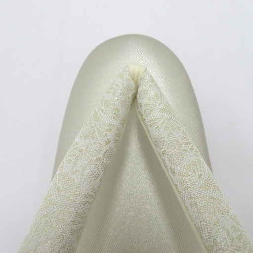 草履 白梅謹製 礼装用 LLサイズ 2枚芯 フォーマル ホワイト×ゴールド・シャンパンゴールド 25.5cm 日本製 牛皮底面 新品 【キモノオフ野々市若松店】