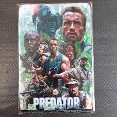 ⏹️新品未使用/20㌢×30㌢ブリキ看板　アーノルドシュワルツェネッガー/映画プレデターの画像