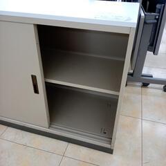 ★ジモティ割あり★ UCHIDA  引き違い書庫 アイボリー H77.5×D45×W90 クリーニング済み OJ8678の画像