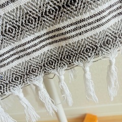 ［SOLD］洗える✳︎大判マルチカバー✳︎ノルディック柄グレー＊北欧＊の画像