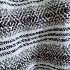 ［SOLD］洗える✳︎大判マルチカバー✳︎ノルディック柄グレー＊北欧＊の画像