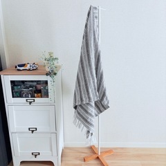 ［SOLD］洗える✳︎大判マルチカバー✳︎ノルディック柄グレー＊北欧＊